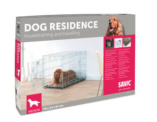 SAVIC DOG RESIDENCE 76 koiran häkki, 76 x 53 x 61cm, sinkki