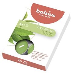 Bolsius-teekynttilät True Tuoksut, 6 kpl., vihreä tee.