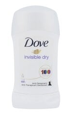 Deodoranttipuikko Dove Invisible Dry 40 ml