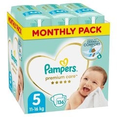 Housuvaipat PAMPERS Pants Monthly Pack, 5 kokoa 11-16 kg, 136 kpl