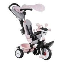 Smoby Baby Driver Plus työnnettävä kolmipyörä, vaaleanpunainen