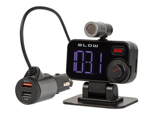 Blow 74-159, musta FM-modulaattori LED-näytöllä