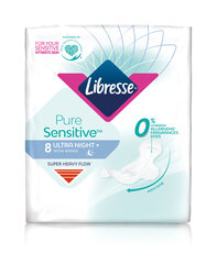 Hygieniasiteet Libresse Pure Sensitive Night, 8 kpl.