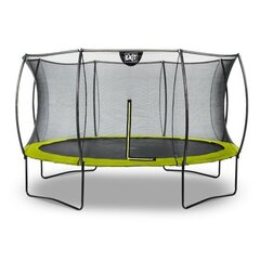 EXIT Silhouette -trampoliini, 366 x 183 cm, limenvihreä + kaupan päälle turvaverkko ja