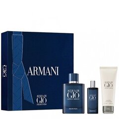 Armani Acqua Di Gio Profondo miesten sarja: hajuvesi EDP 75+15 ml + suihkugeeli-shampoo 75 ml.