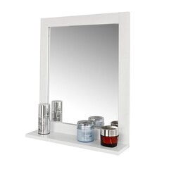 Kylpyhuoneen peili hyllyllä SoBuy FRG129-W, valkoinen