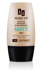 AA Make Up Matt Foundation meikkivoide 30 ml, 103 Light Beige