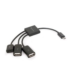 Adapteri Gembird Micro USB OTG BM, musta, 0,15 m