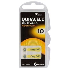 Duracell ActivAir 10 -kuulokojeparistot, 6 kpl