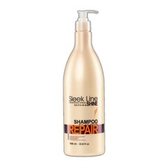 Elvyttävä shampoo silkkiuutteella Stapiz Sleek Line 1000 ml