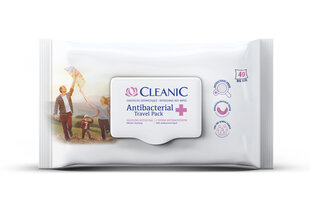 Antibakteeriset kosteuspyyhkeet Cleanic Travel Pack 40 kpl