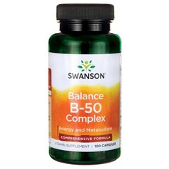 Ravintolisä Swanson B-vitamiinikompleksi, 100 kapselia.